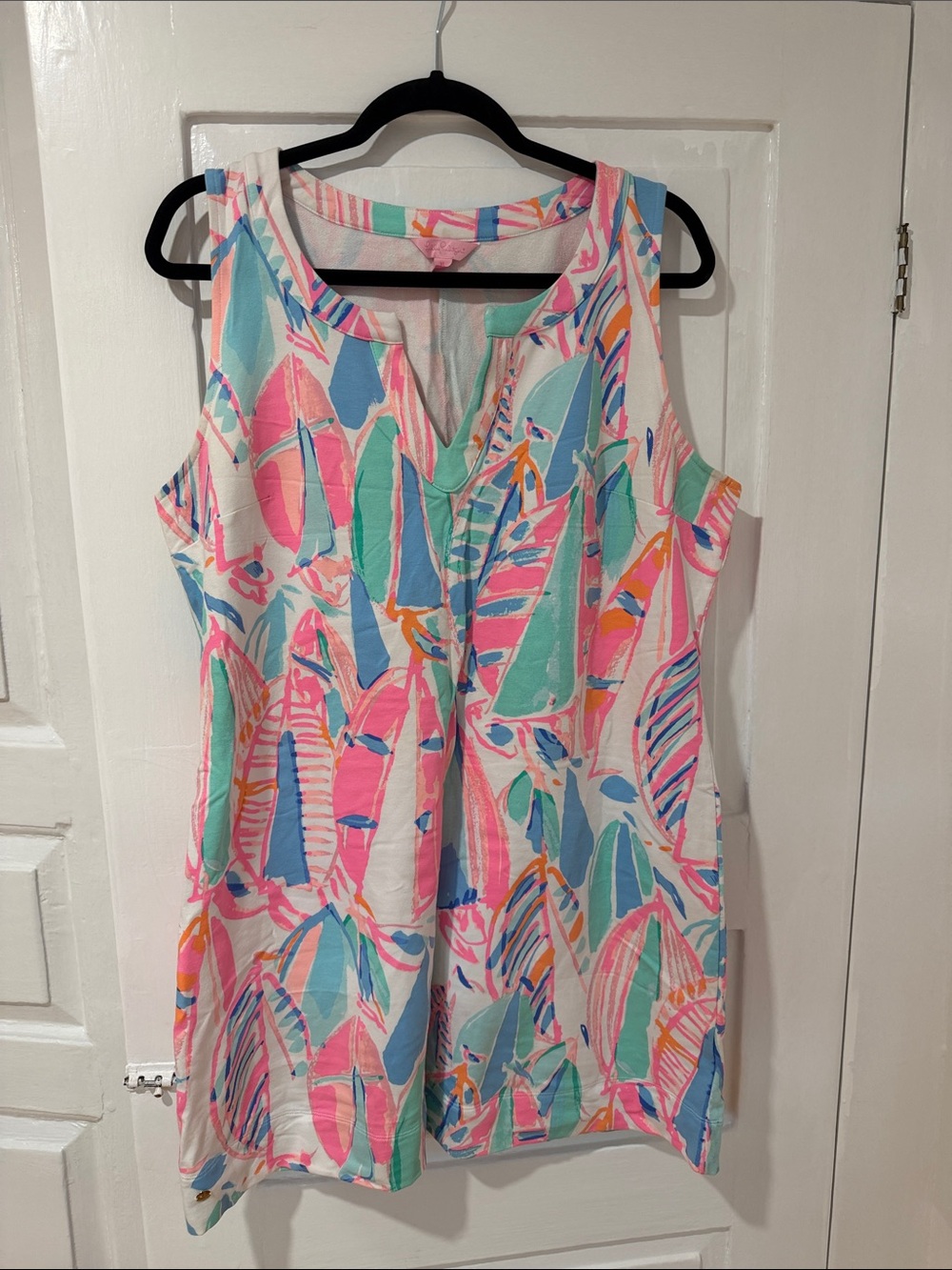 Lilly Pulitzer Multicolor Sailboat-Print Sleeveless Tank - Pink & Teal
